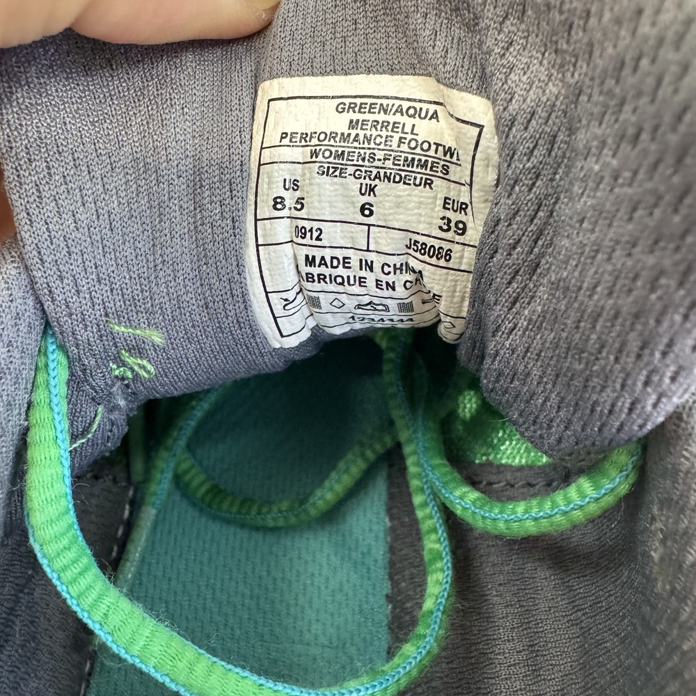 Womens Merrell Bare Access Arc 2 Green Barefoot Running Sneakers Size 8.5 M GUC - Picture 7 of 9